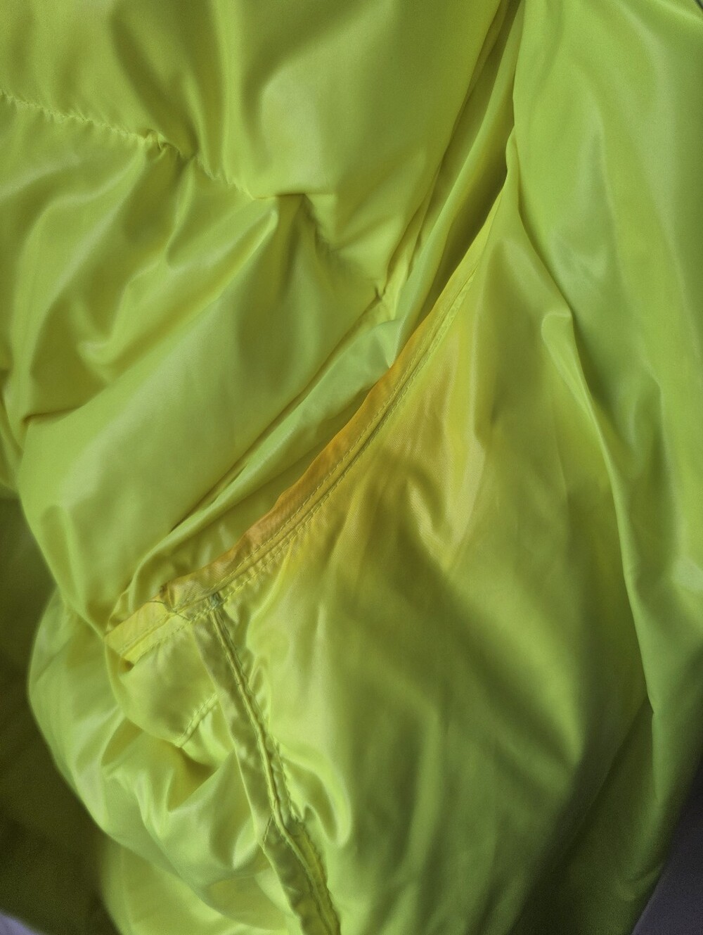 TNA Super Puff Neon Fluorescent Yellow Puffer Winter Jacket Womens XL - Picture 14 of 14